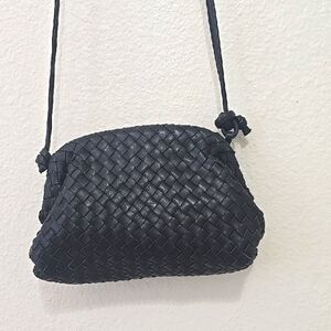 Quince Italian Leather Handwoven Pouch Crossbody Clutch